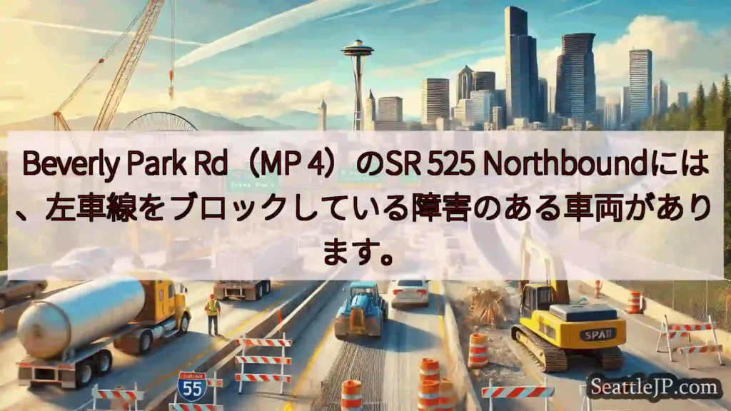 シアトル交通ニュース Beverly Park Rd（MP 4）のSR 525