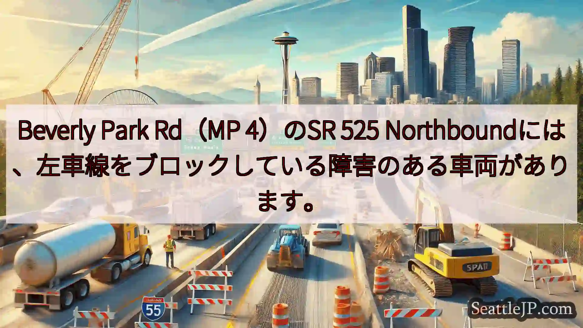 シアトル交通ニュース Beverly Park Rd（MP 4）のSR 525