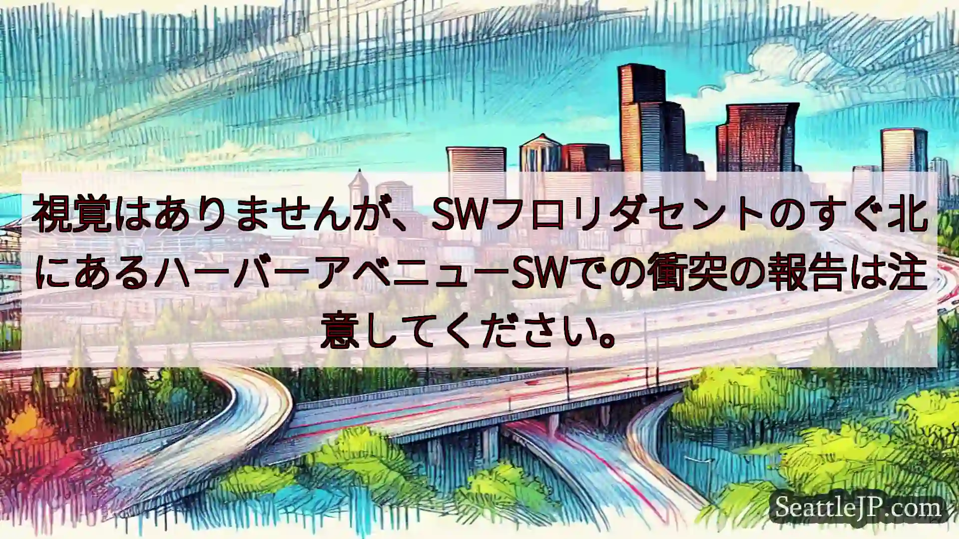 シアトル交通ニュース 視覚はありませんが、SWフロリダセントのすぐ北にあるハーバーアベニュー