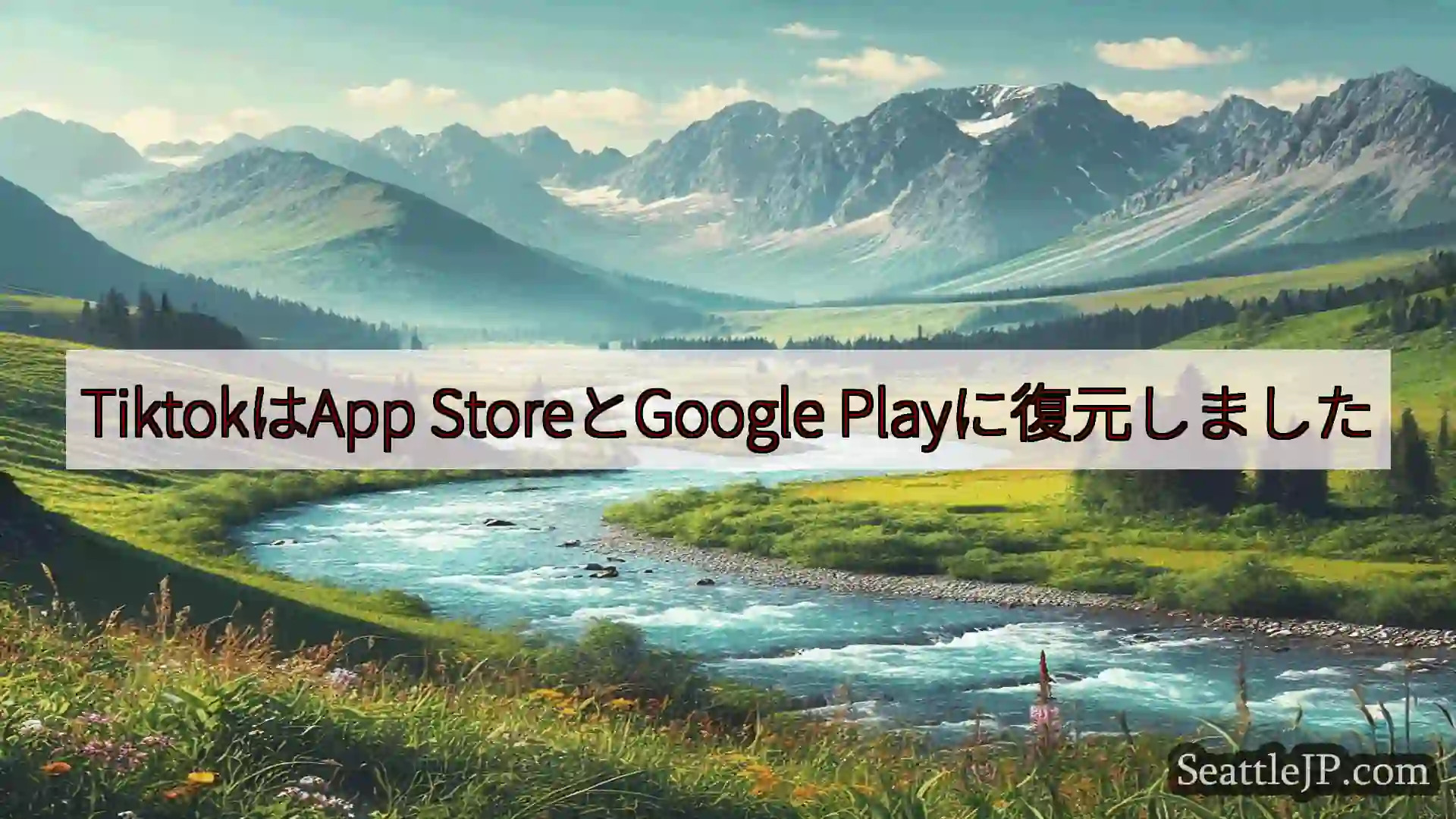 TiktokはApp StoreとGoogle Playに復元しました