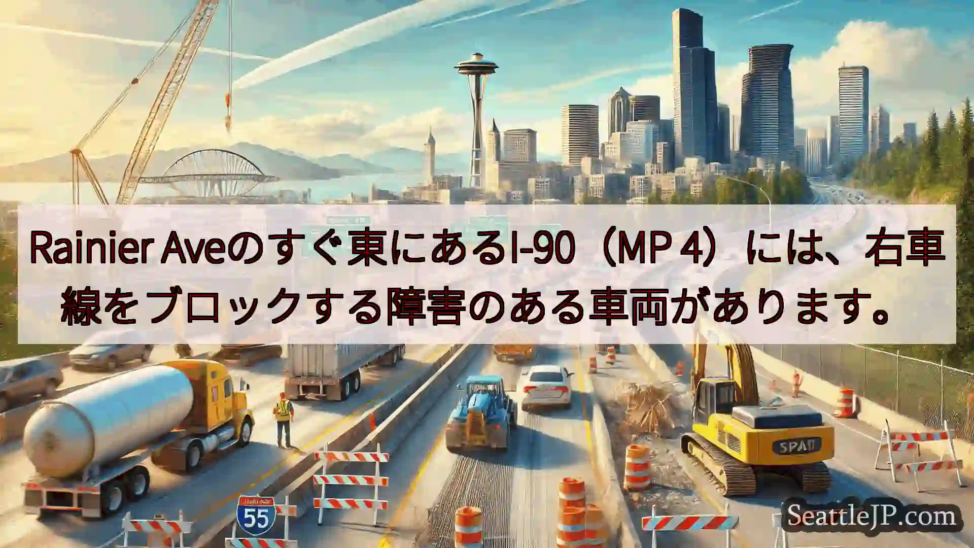 Rainier Aveのすぐ東にあるI-90（MP