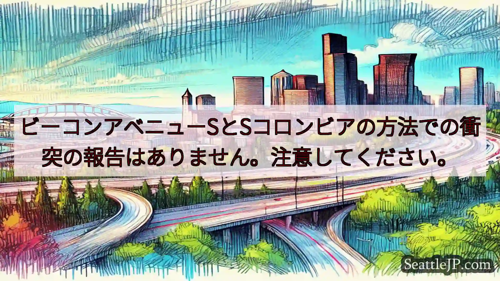 ビーコンアベニューSとSコロンビアの方法での衝突の報告はありません。注意してください。