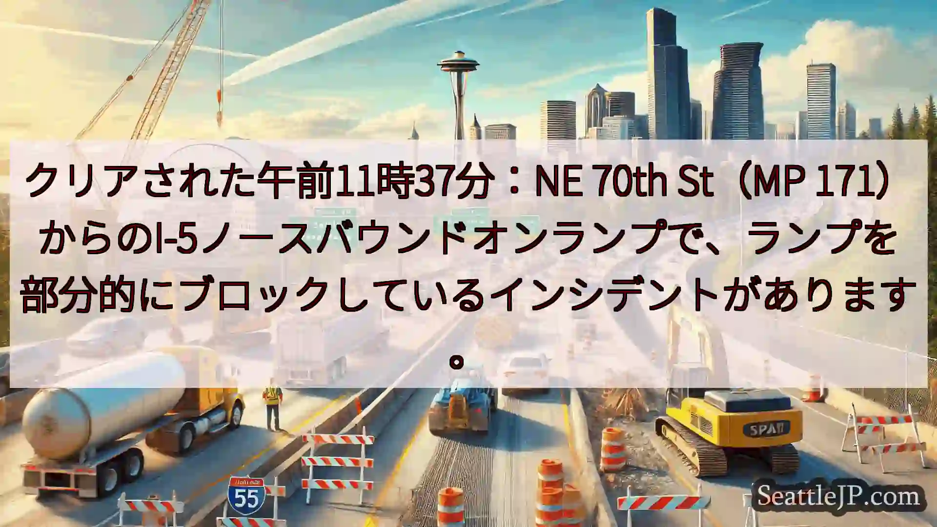 クリアされた午前11時37分：NE 70th St（MP