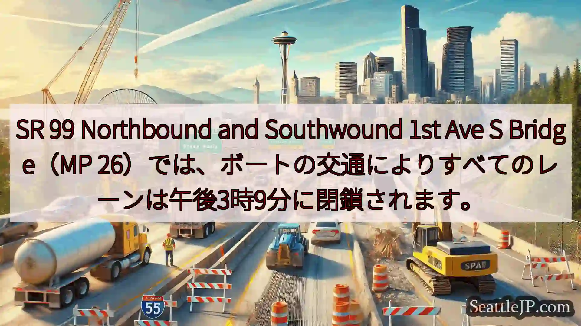 SR 99 Northbound and Southwound 1st Ave S