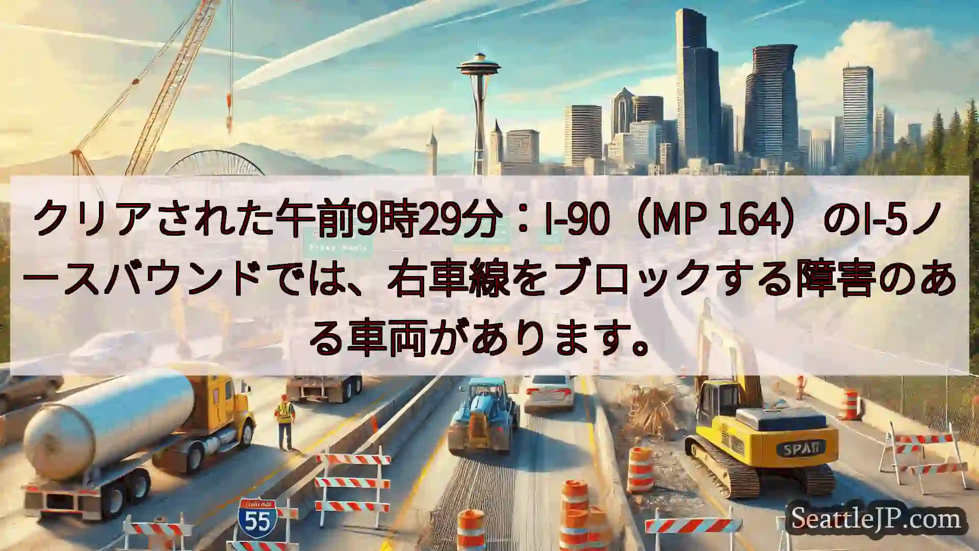 クリアされた午前9時29分：I-90（MP
