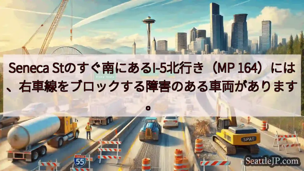 Seneca Stのすぐ南にあるI-5北行き（MP