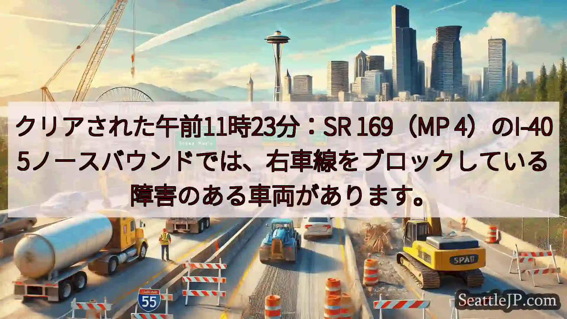 クリアされた午前11時23分：SR 169（MP