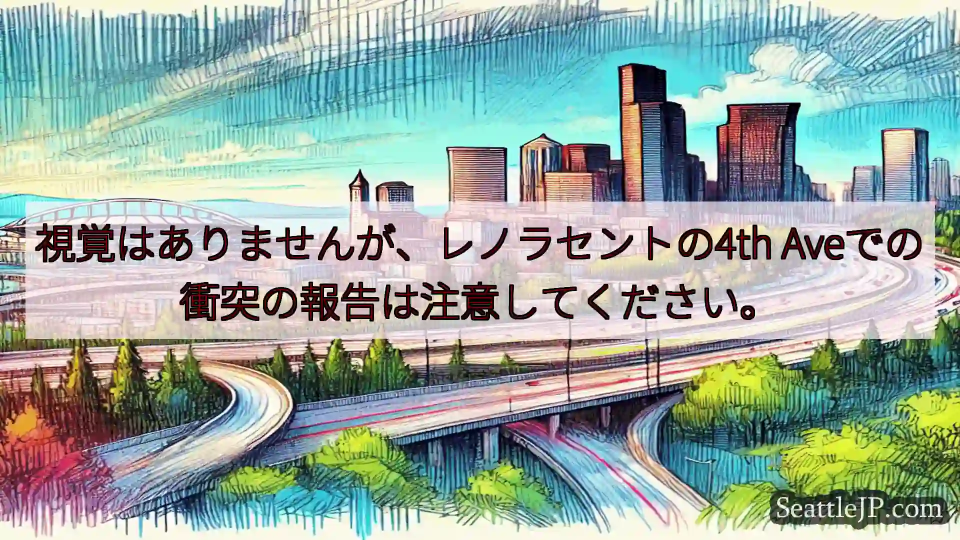 視覚はありませんが、レノラセントの4th Aveでの衝突の報告は注意してください。
