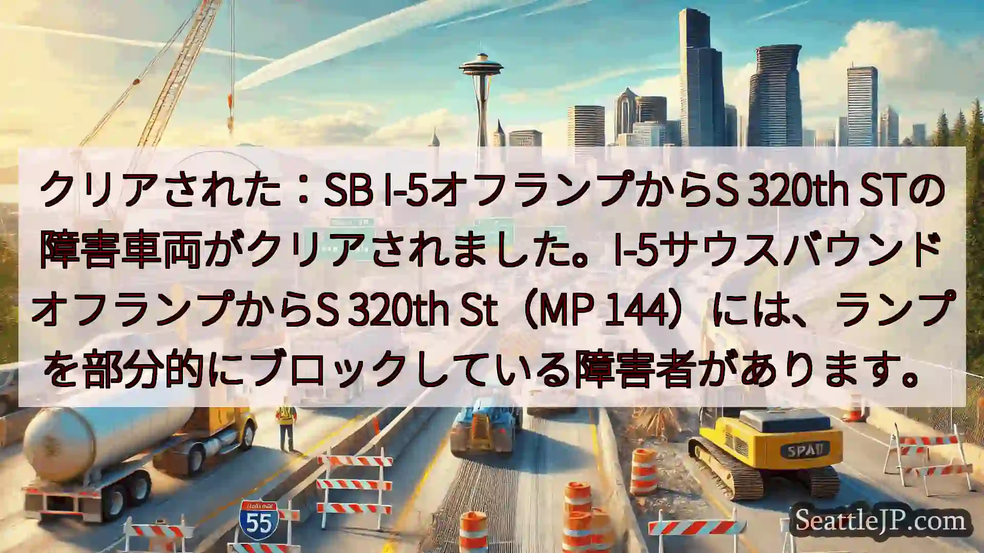 クリアされた：SB I-5オフランプからS 320th