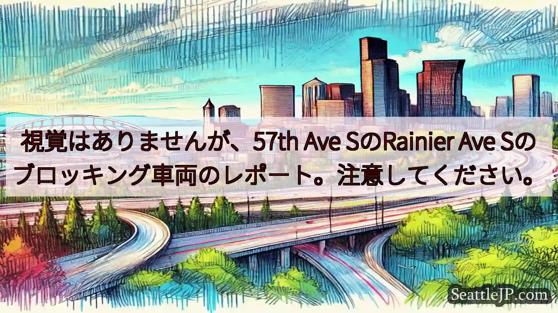 視覚はありませんが、57th Ave SのRainier Ave