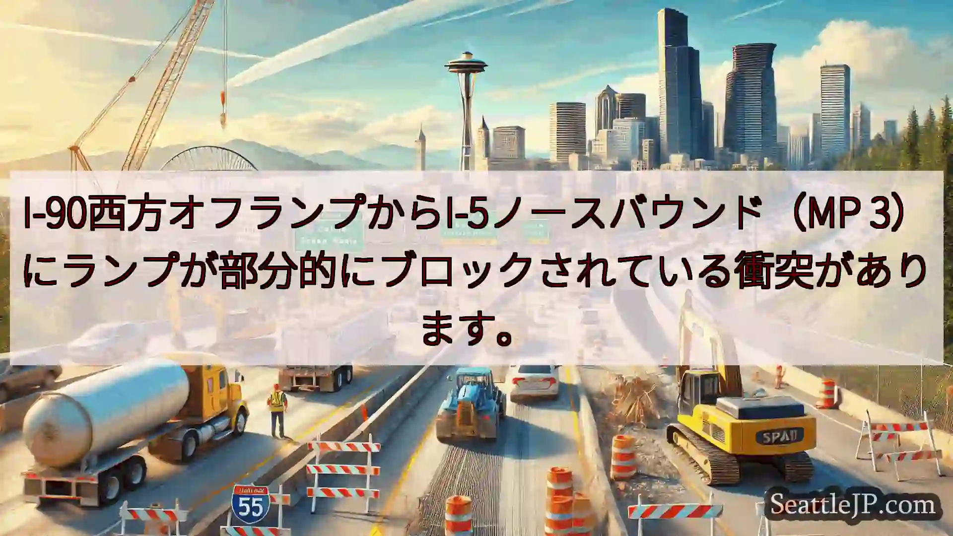 I-90西方オフランプからI-5ノースバウンド（MP