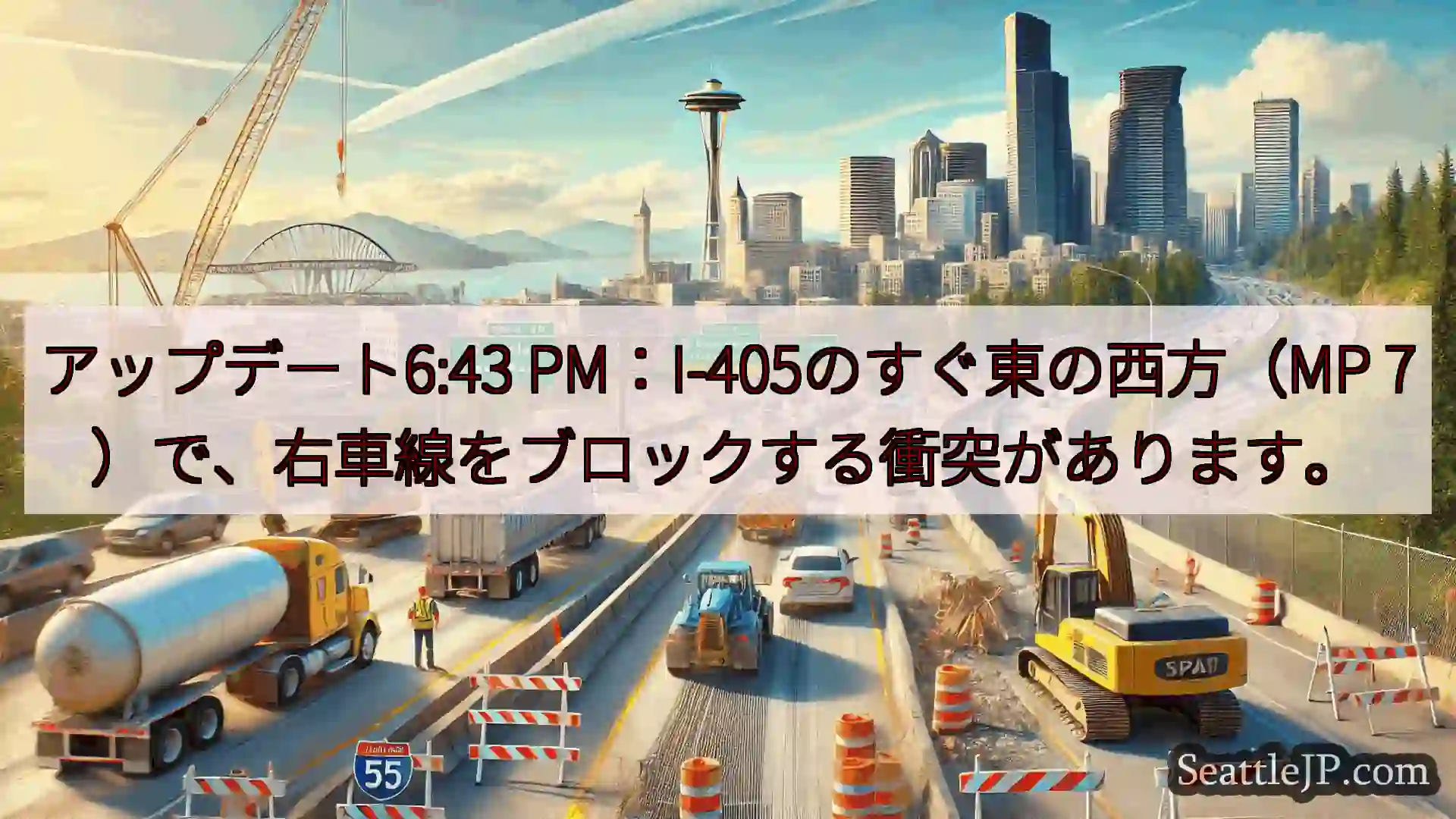 アップデート6:43 PM：I-405のすぐ東の西方（MP