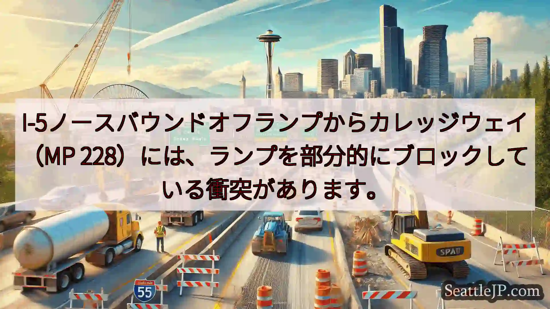 I-5ノースバウンドオフランプからカレッジウェイ（MP