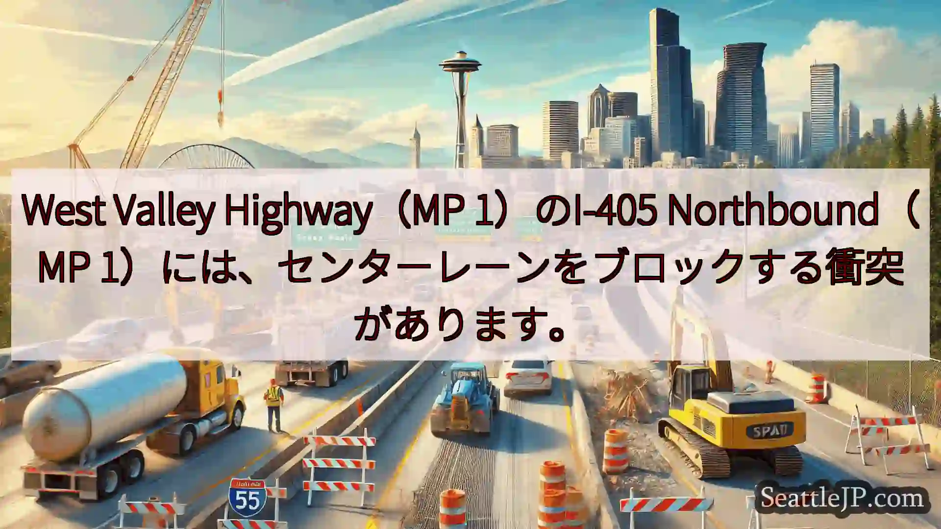 West Valley Highway（MP 1）のI-405 Northbound（MP