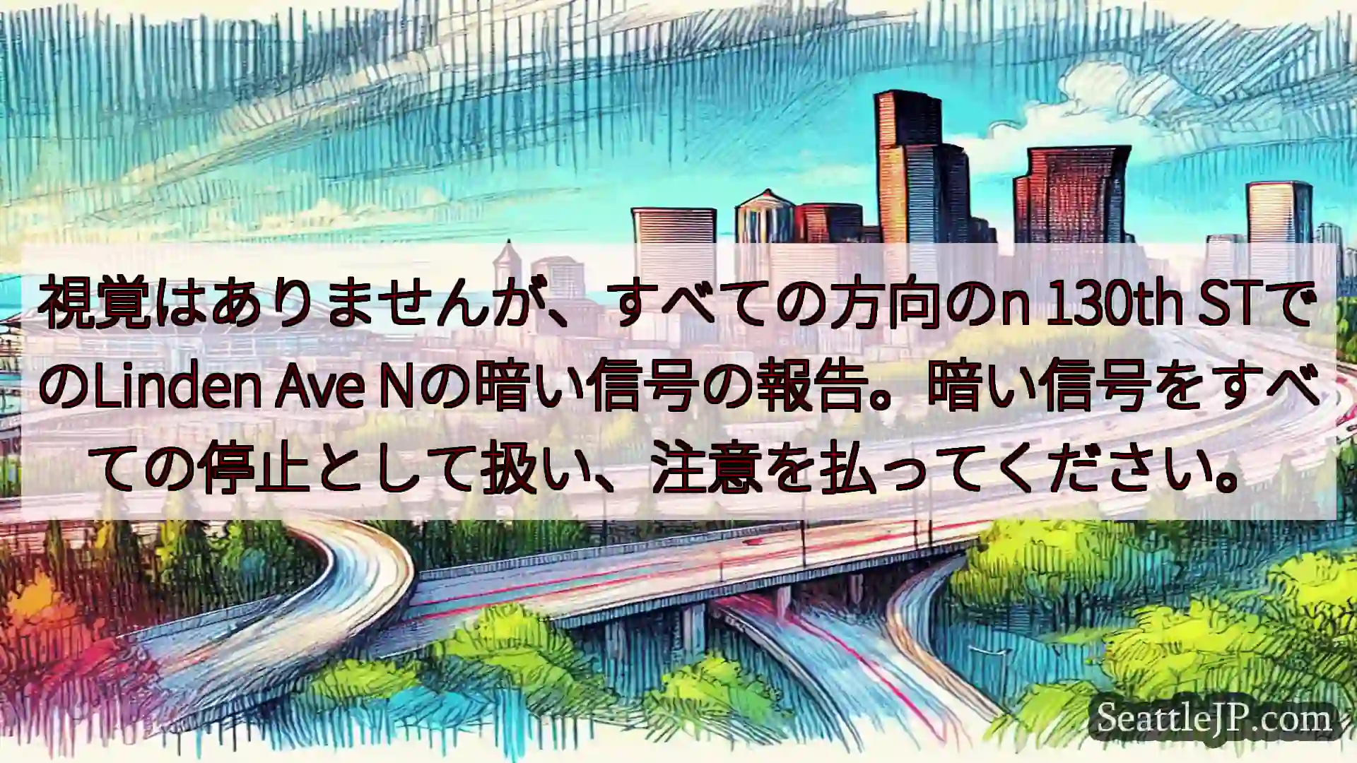 視覚はありませんが、すべての方向のn 130th STでのLinden Ave