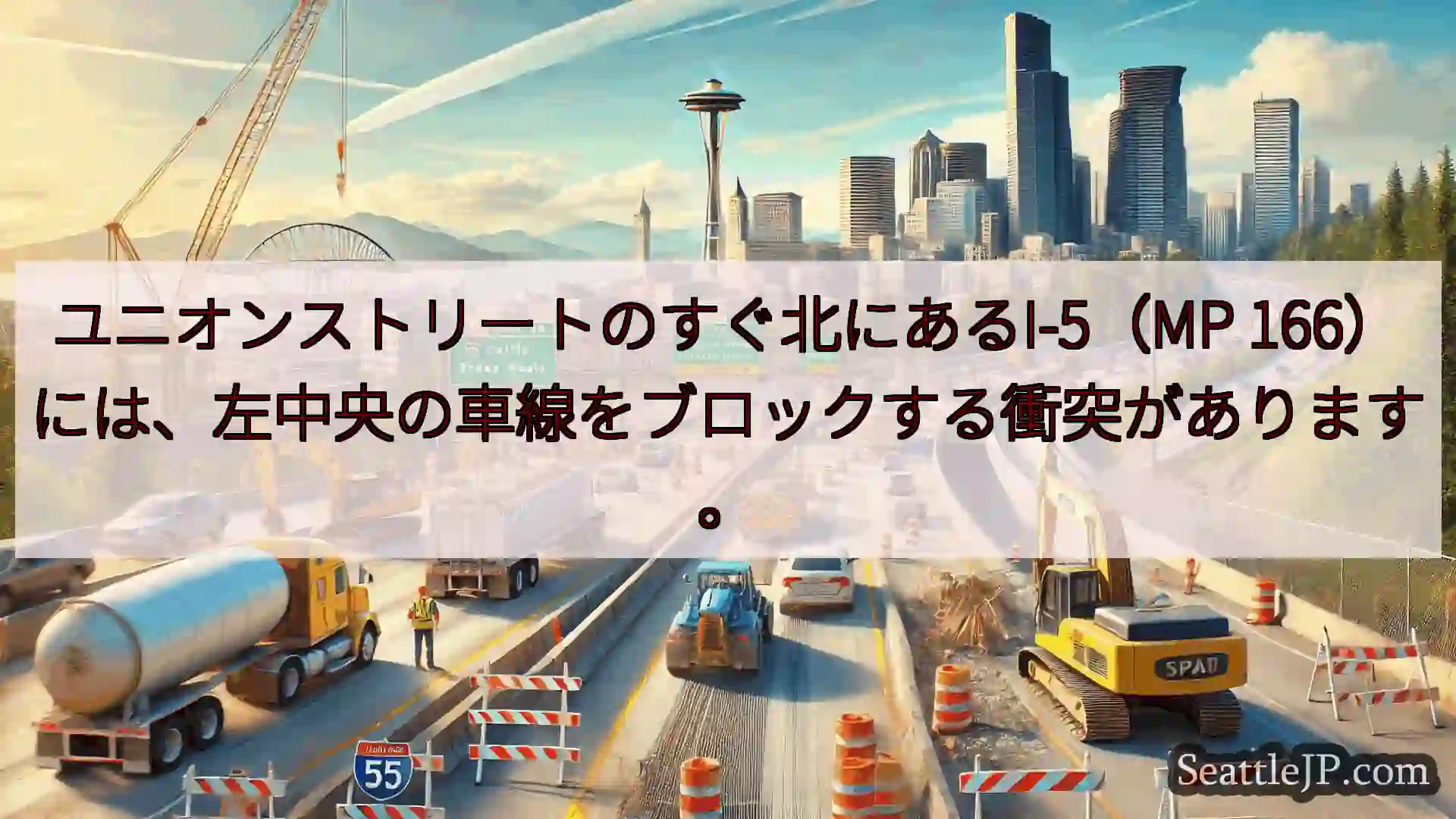 ユニオンストリートのすぐ北にあるI-5（MP