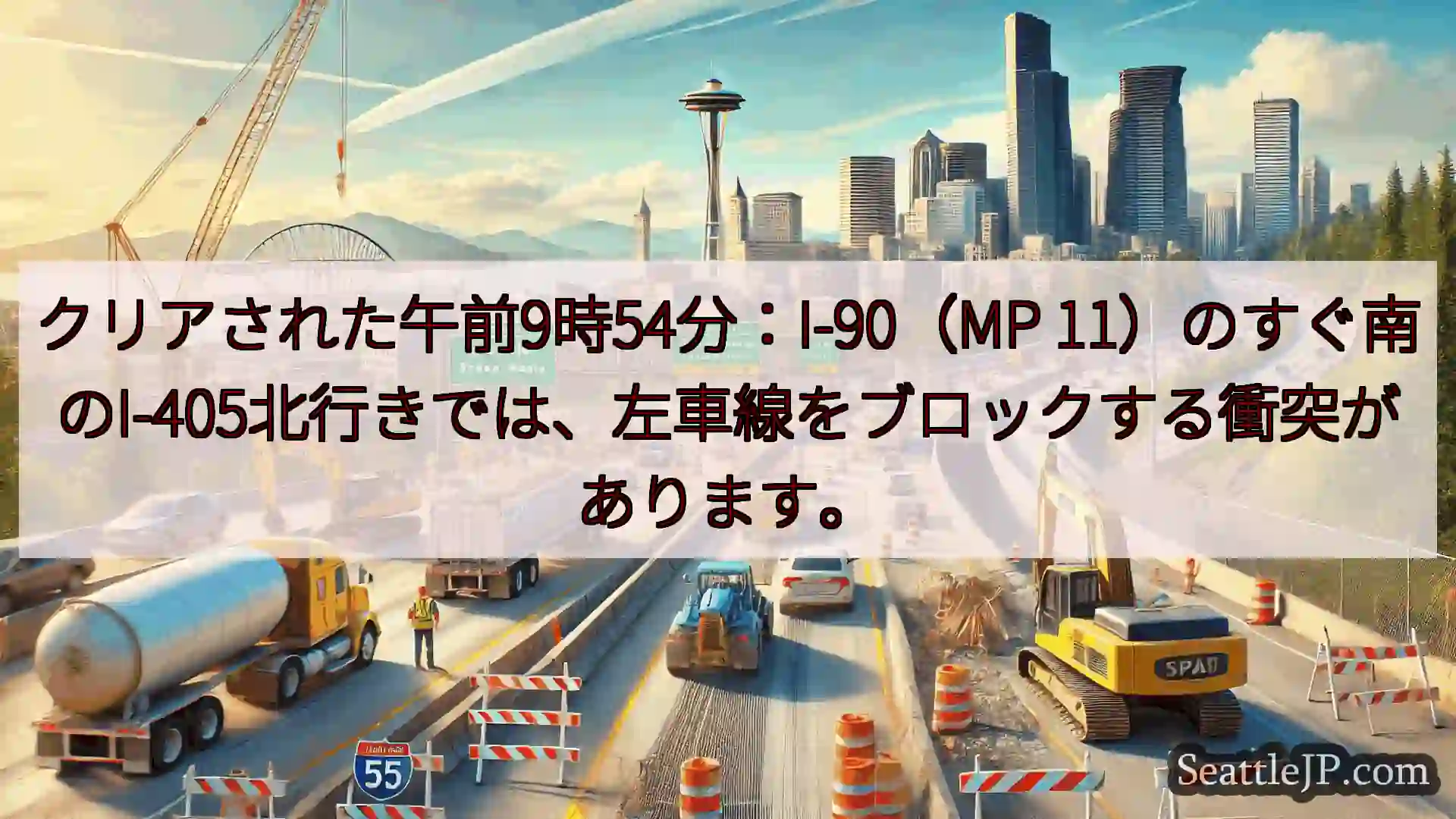 クリアされた午前9時54分：I-90（MP