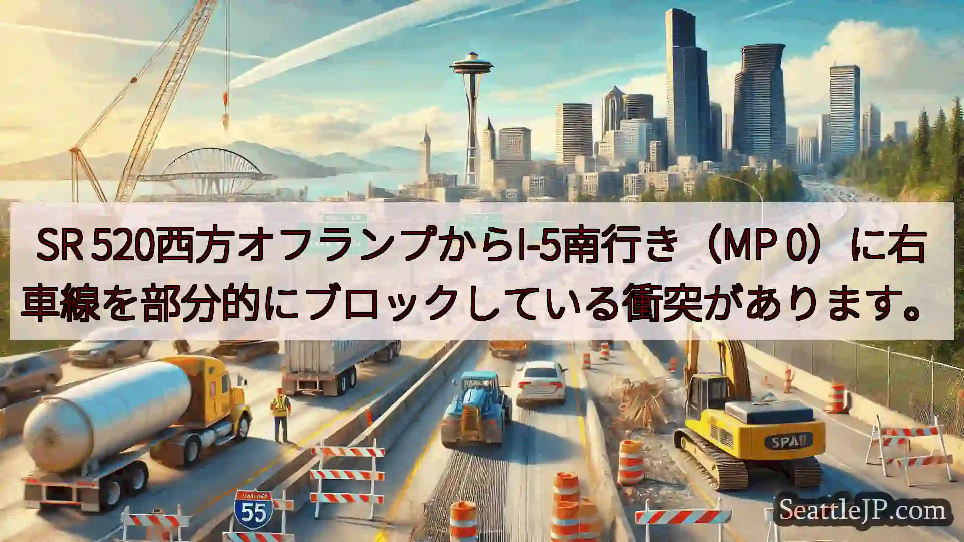 SR 520西方オフランプからI-5南行き（MP