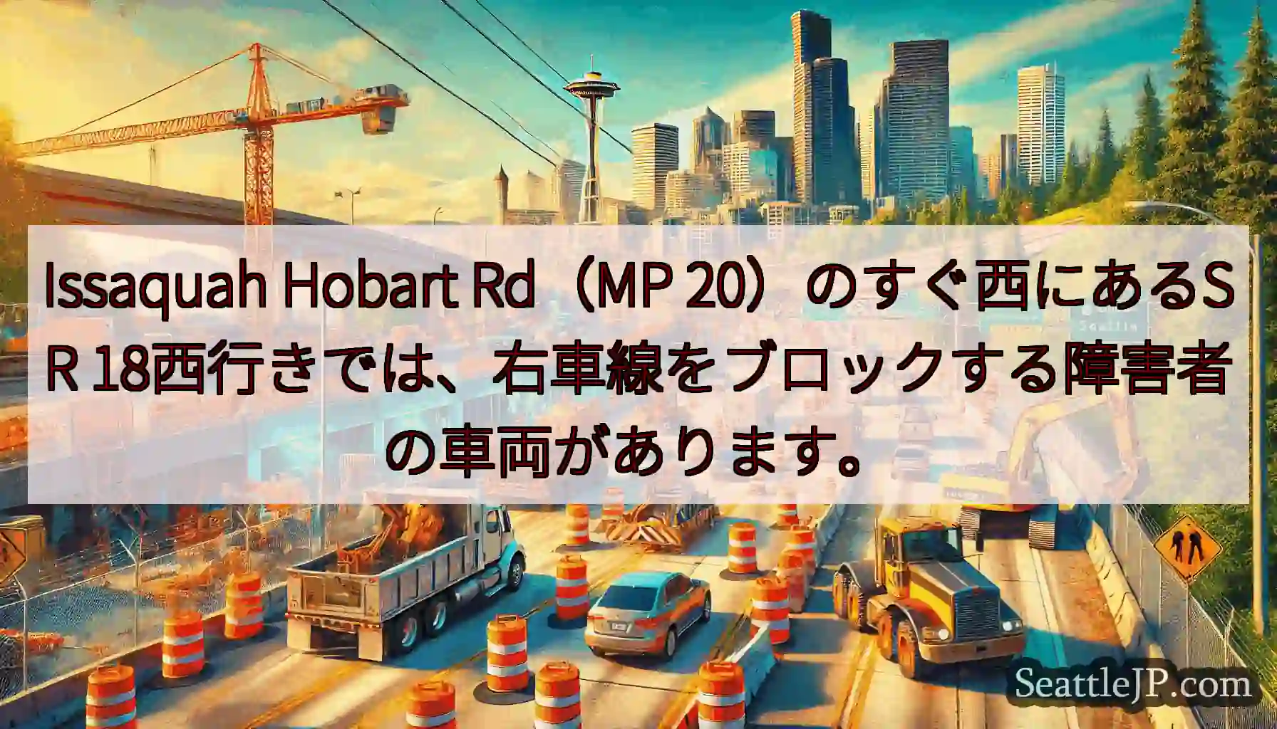 Issaquah Hobart Rd（MP 20）のすぐ西にあるSR
