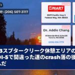 3スプタークリーク休憩エリアの近くのI-5で間違った道のcrash落の後に死んだ