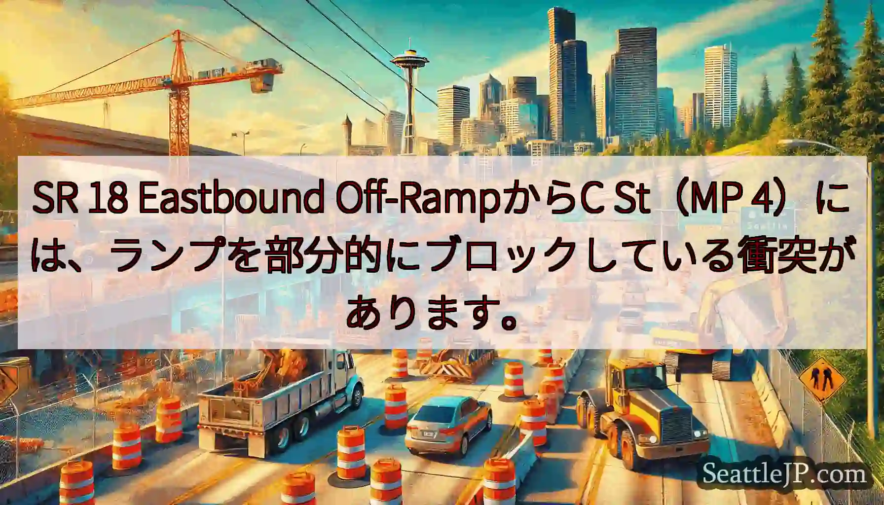 SR 18 Eastbound Off-RampからC St（MP