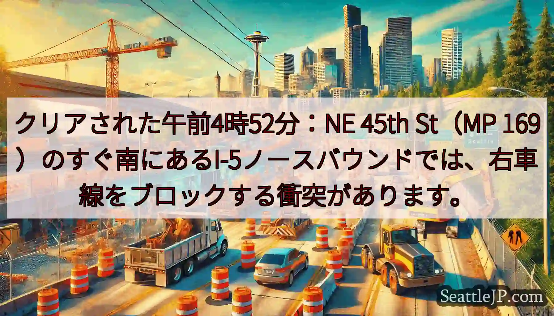 クリアされた午前4時52分：NE 45th St（MP