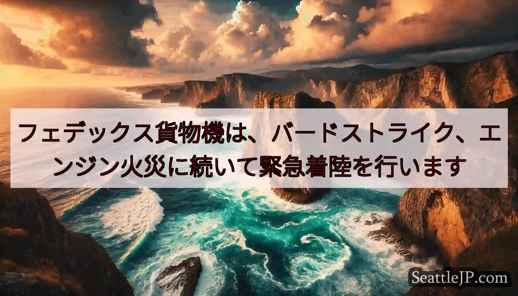 フェデックス貨物機は、バードストライク、エンジン火災に続いて緊急着陸を行います