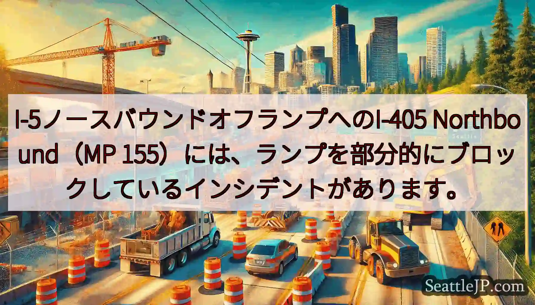 I-5ノースバウンドオフランプへのI-405 Northbound（MP