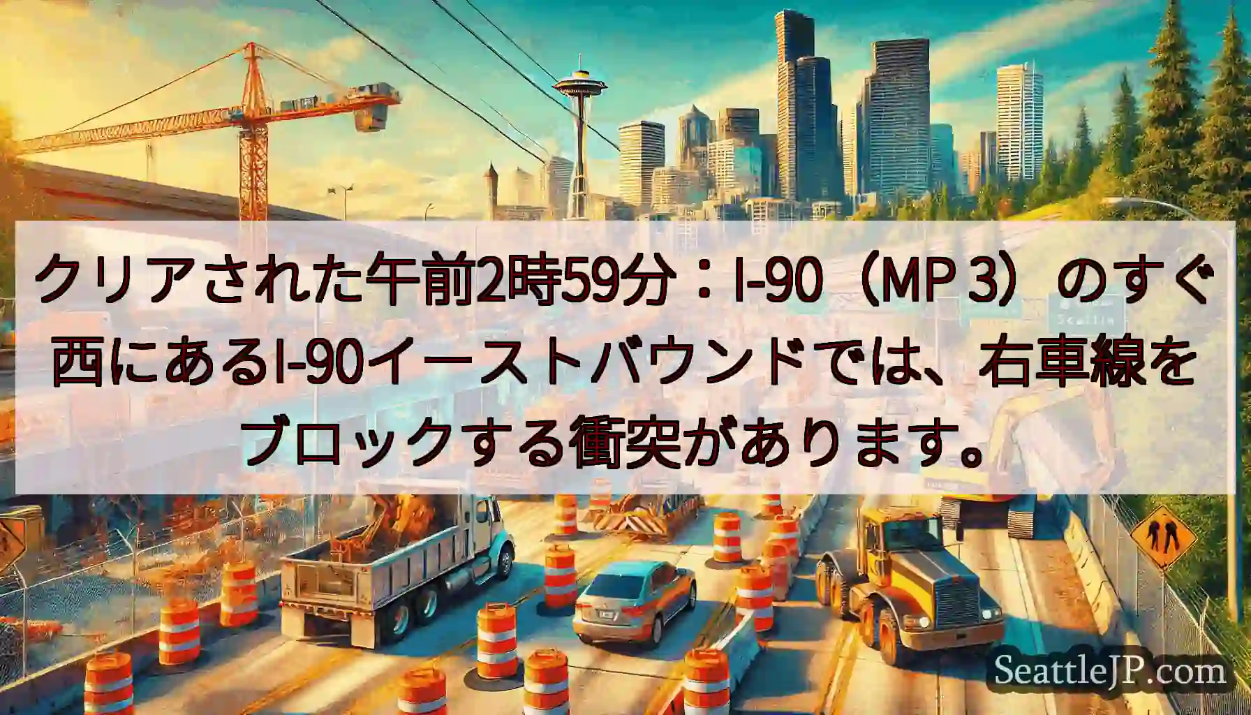 クリアされた午前2時59分：I-90（MP