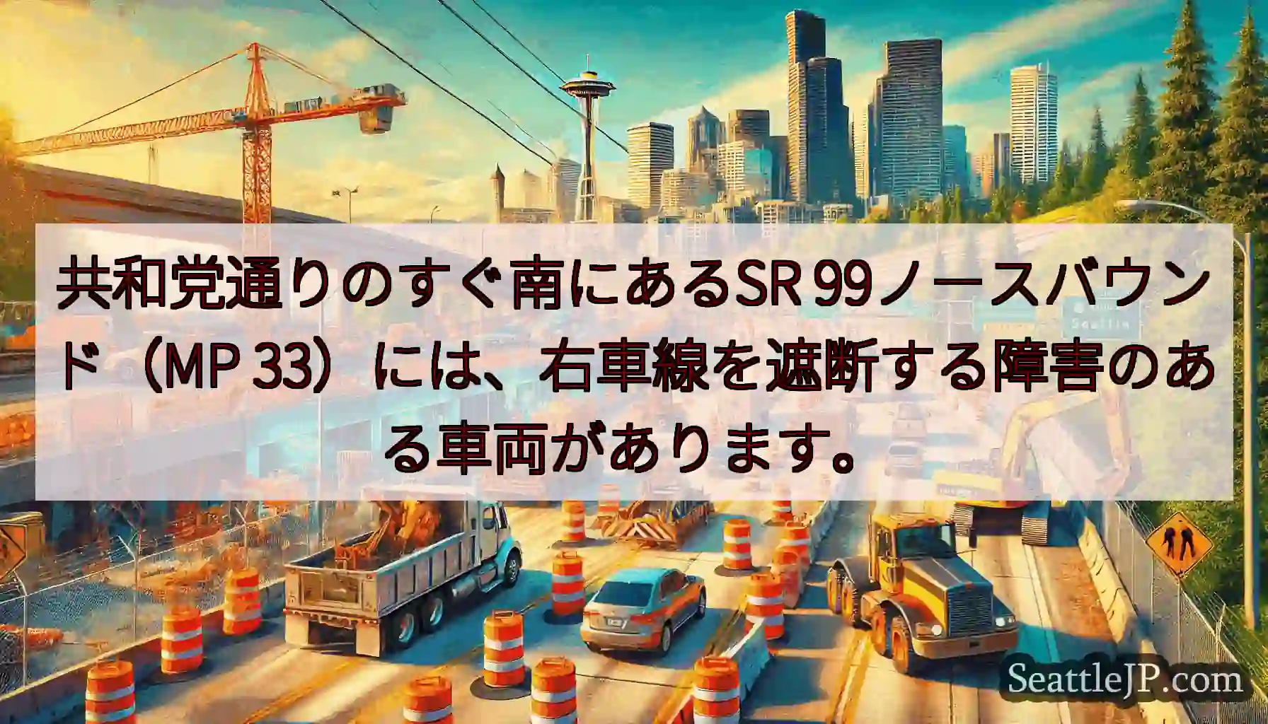 共和党通りのすぐ南にあるSR 99ノースバウンド（MP