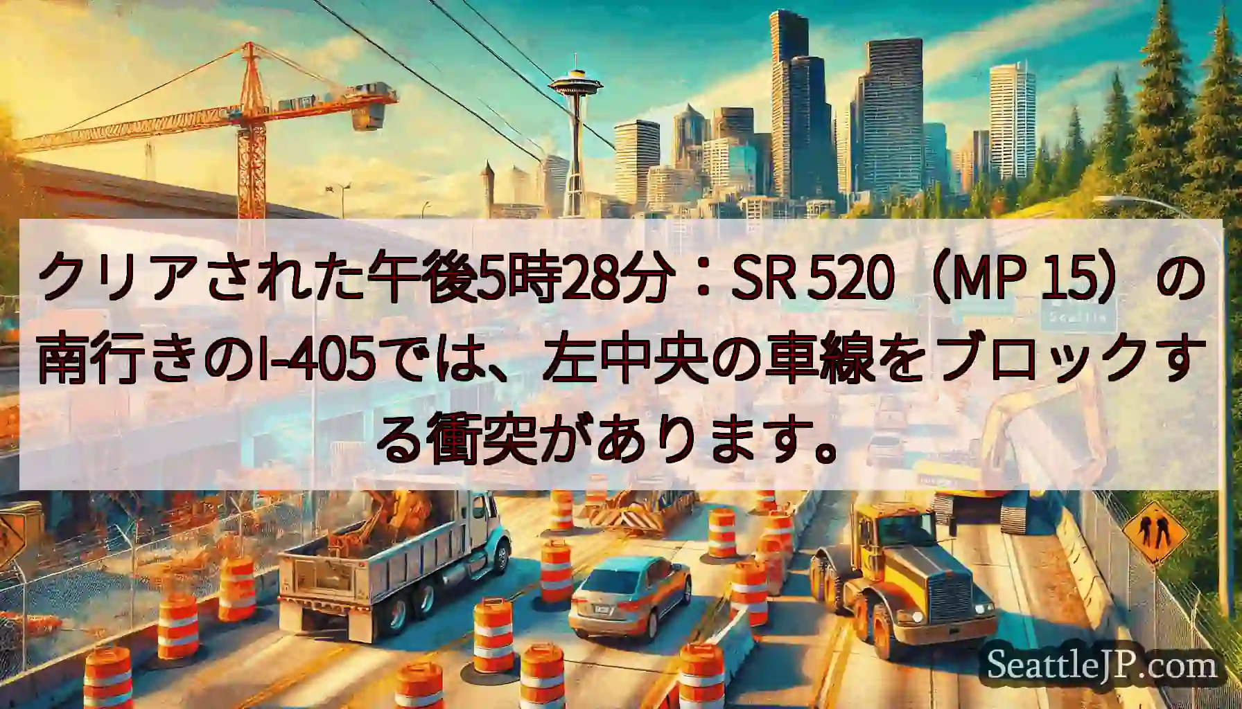 クリアされた午後5時28分：SR 520（MP