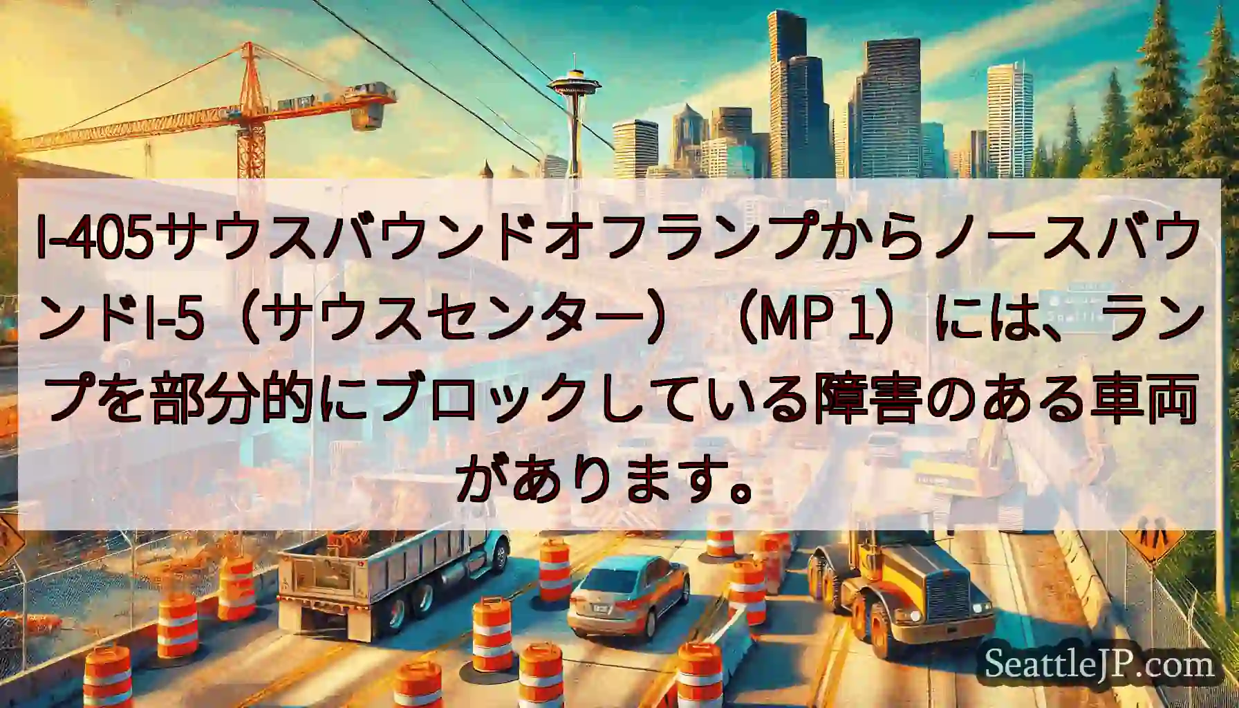 I-405サウスバウンドオフランプからノースバウンドI-5（サウスセンター）（MP