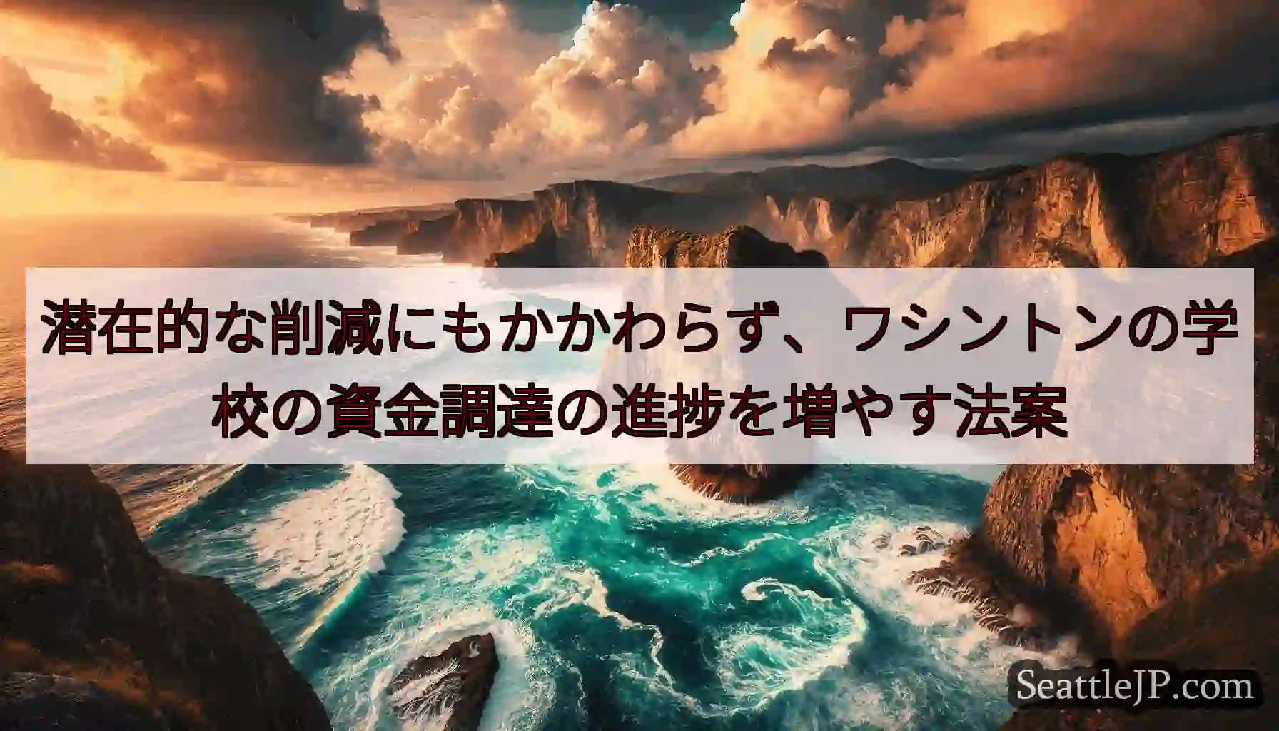 潜在的な削減にもかかわらず、ワシントンの学校の資金調達の進捗を増やす法案