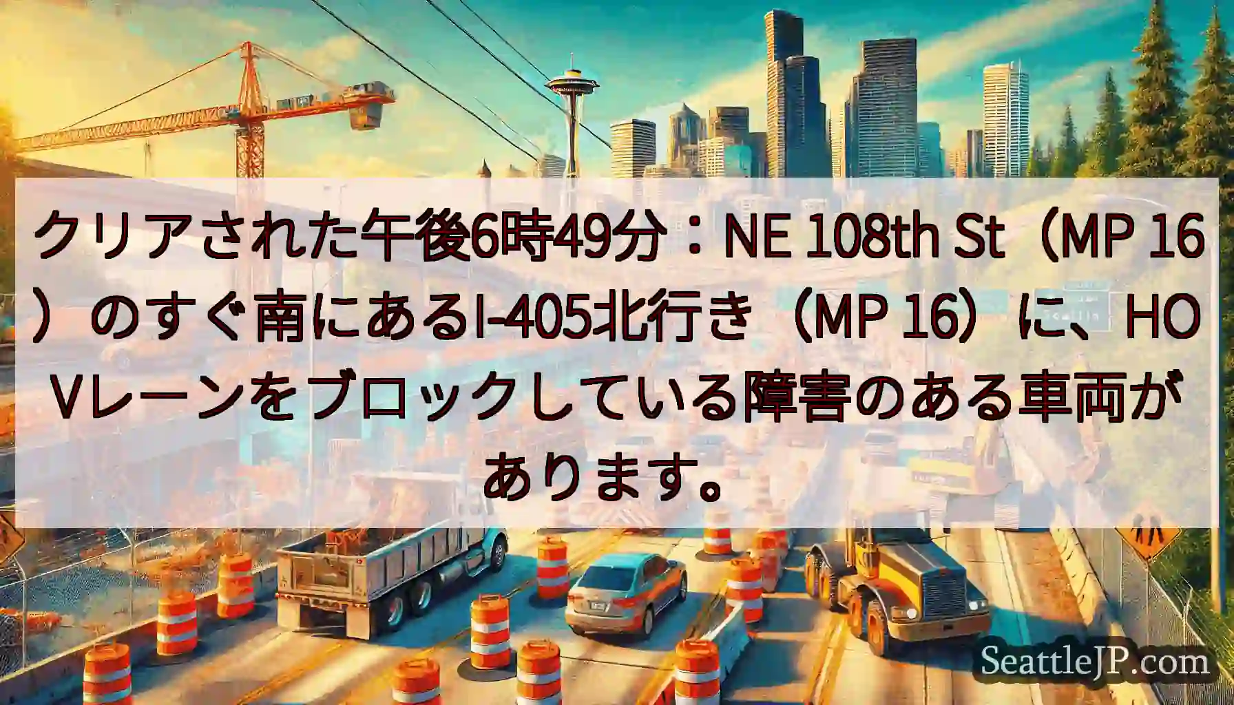 クリアされた午後6時49分：NE 108th St（MP