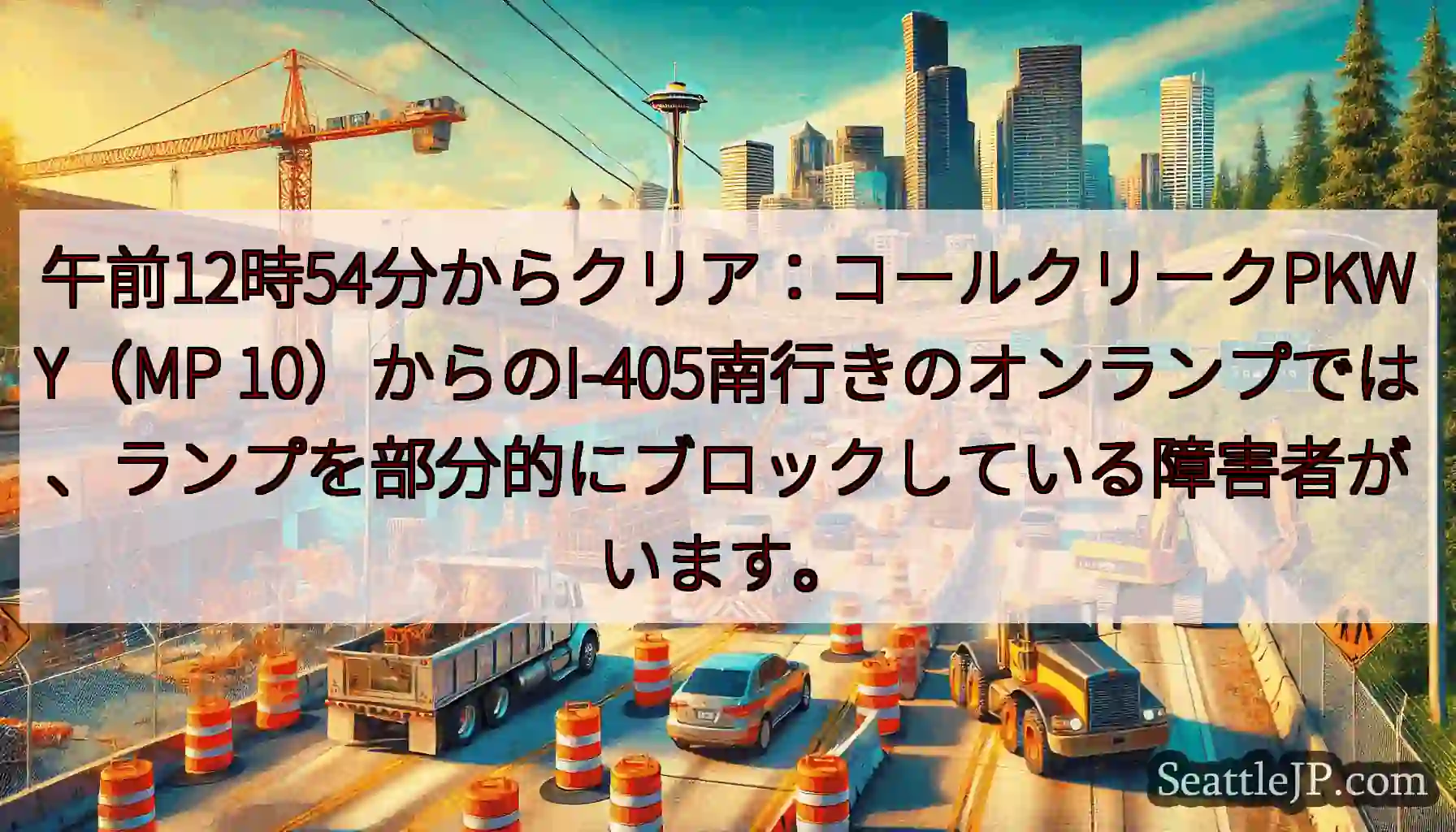 午前12時54分からクリア：コールクリークPKWY（MP
