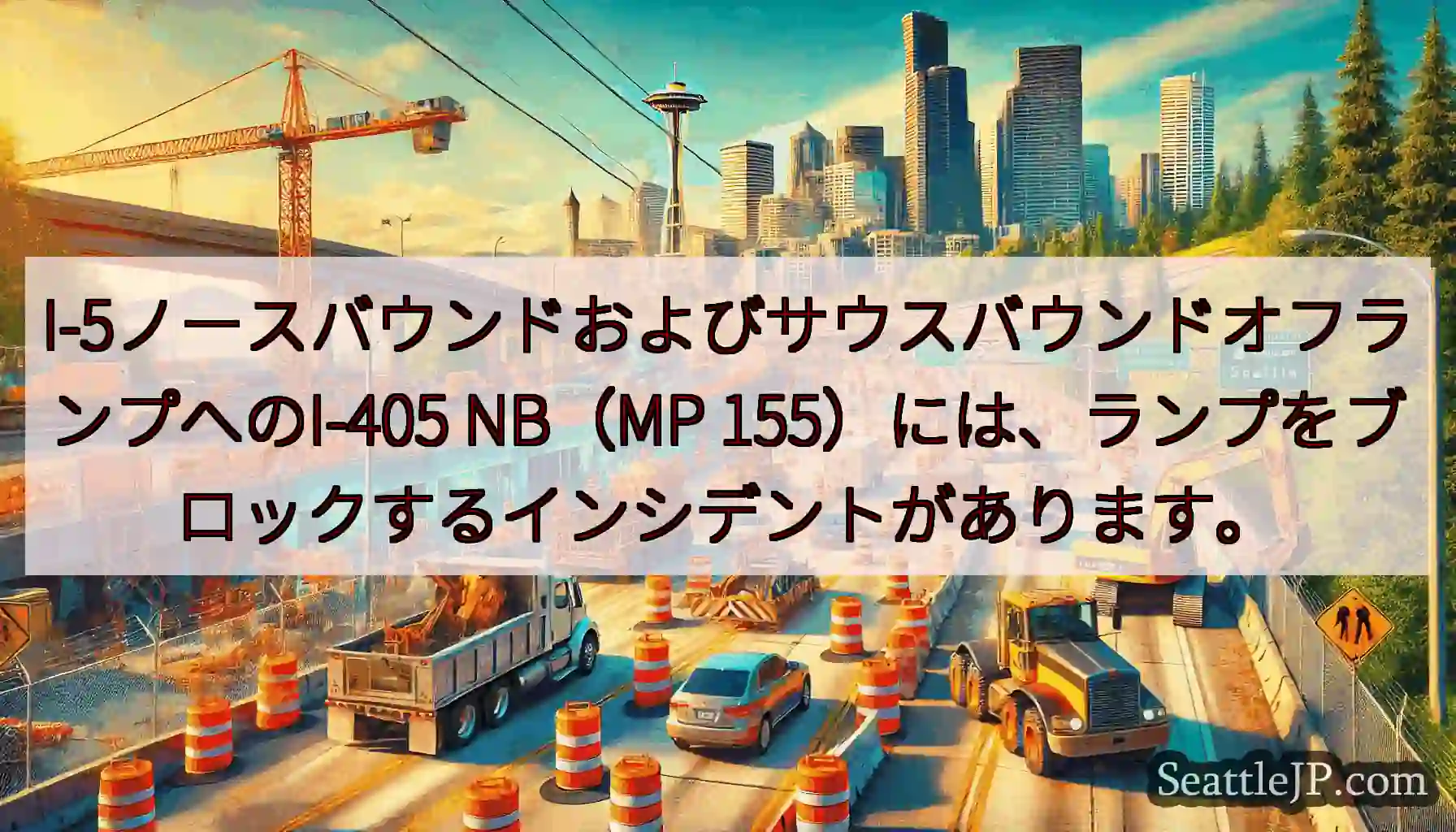 I-5ノースバウンドおよびサウスバウンドオフランプへのI-405 NB（MP