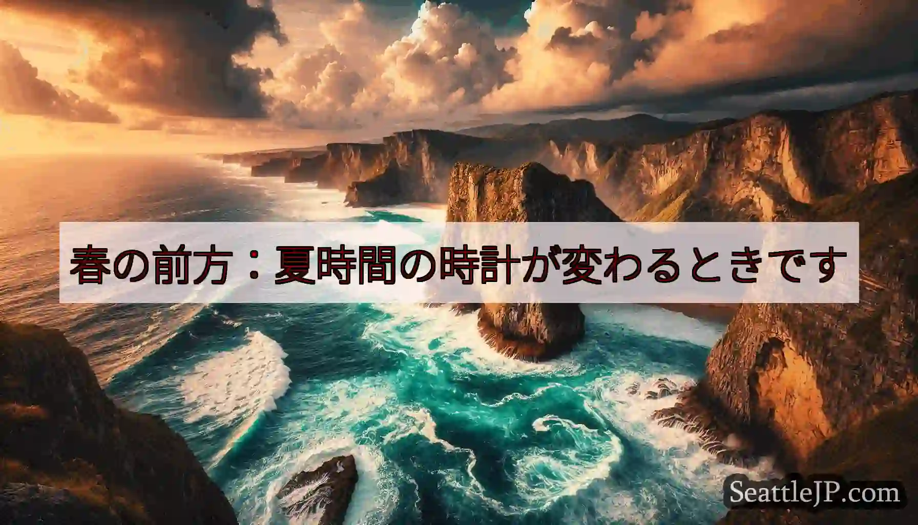 春の前方：夏時間の時計が変わるときです