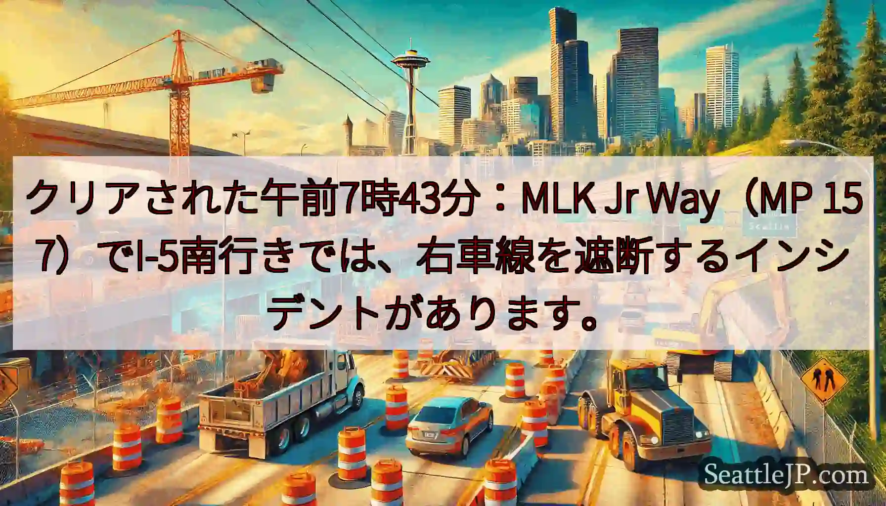 クリアされた午前7時43分：MLK Jr Way（MP