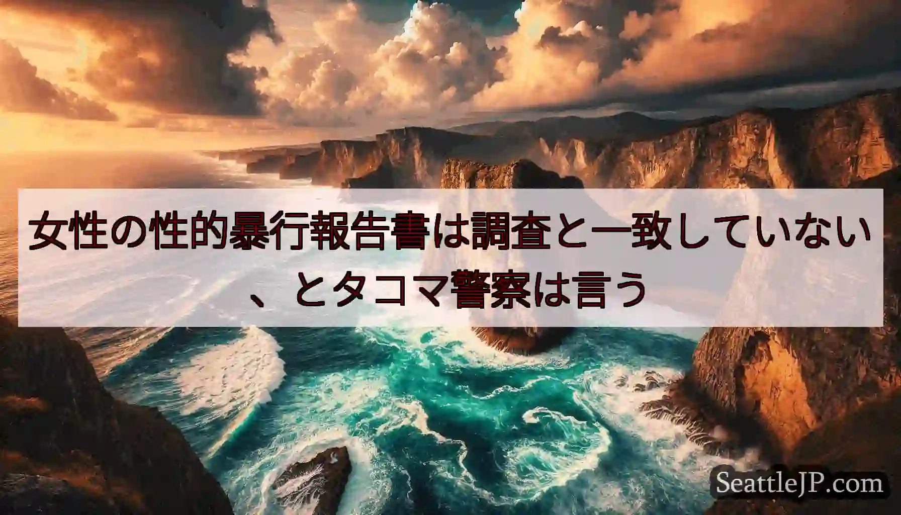 女性の性的暴行報告書は調査と一致していない、とタコマ警察は言う