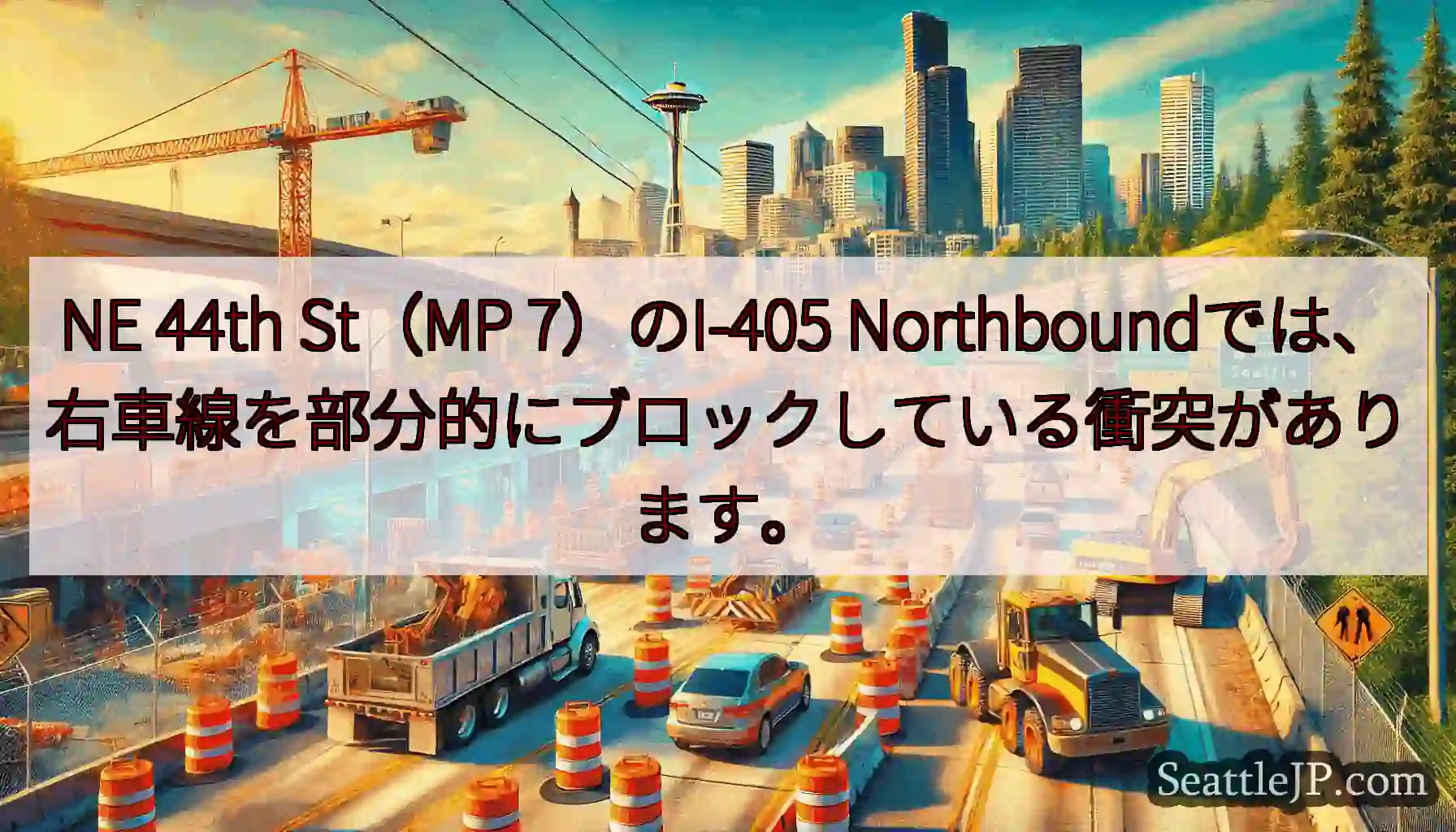 NE 44th St（MP 7）のI-405