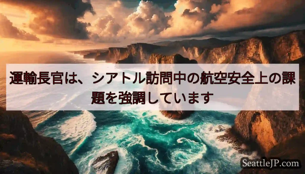 運輸長官は、シアトル訪問中の航空安全上の課題を強調しています