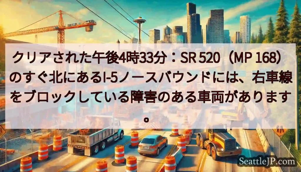 クリアされた午後4時33分：SR 520（MP