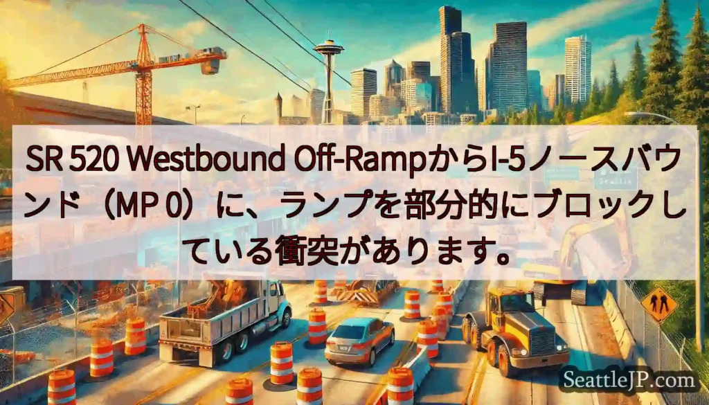 SR 520 Westbound Off-RampからI-5ノースバウンド（MP