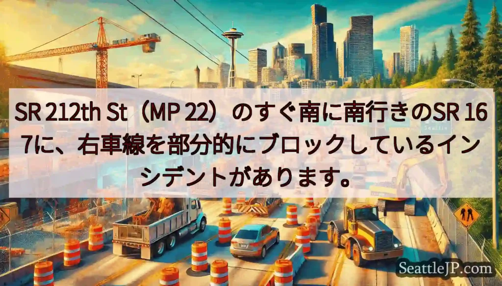 SR 212th St（MP 22）のすぐ南に南行きのSR