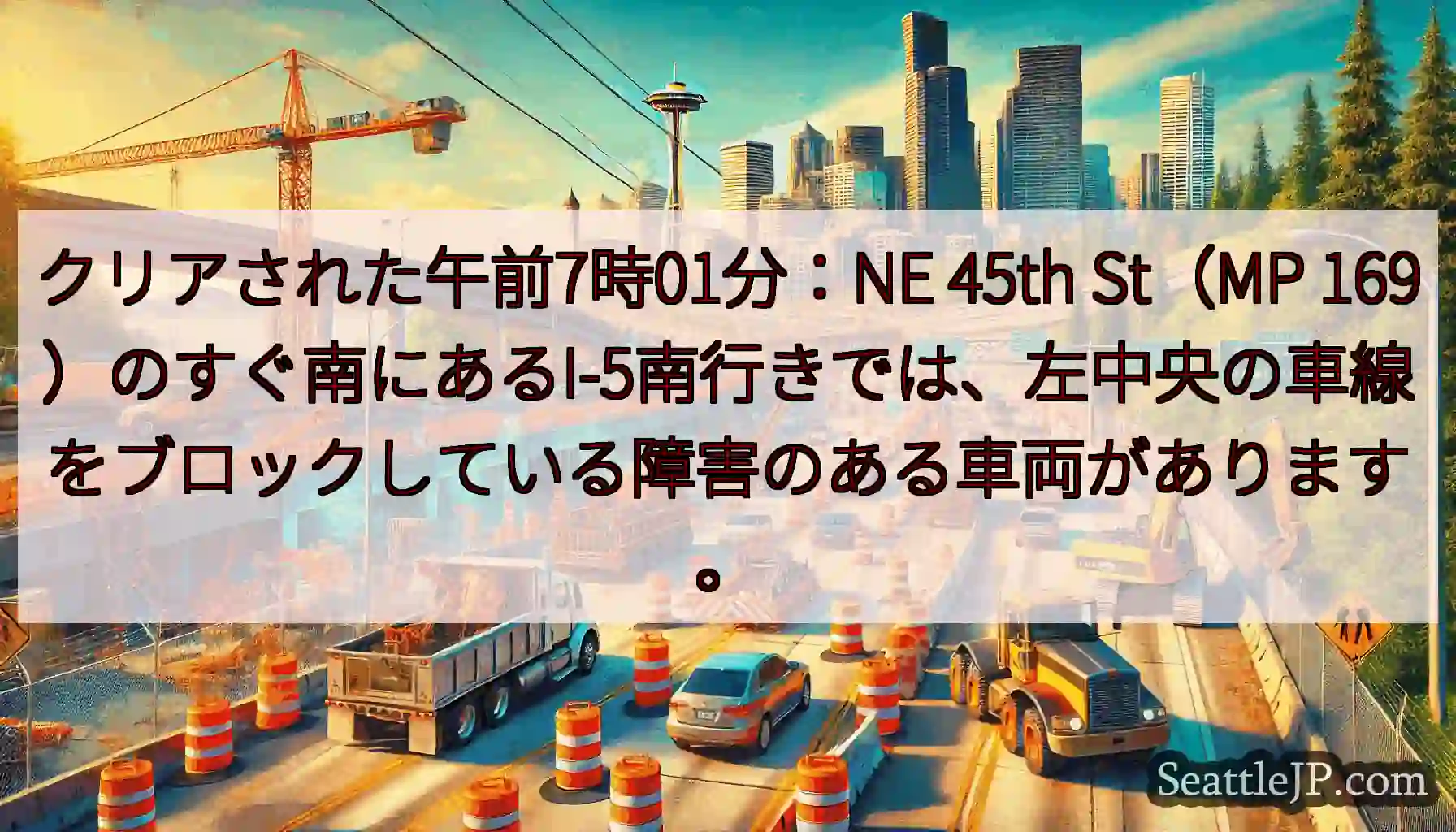 クリアされた午前7時01分：NE 45th St（MP