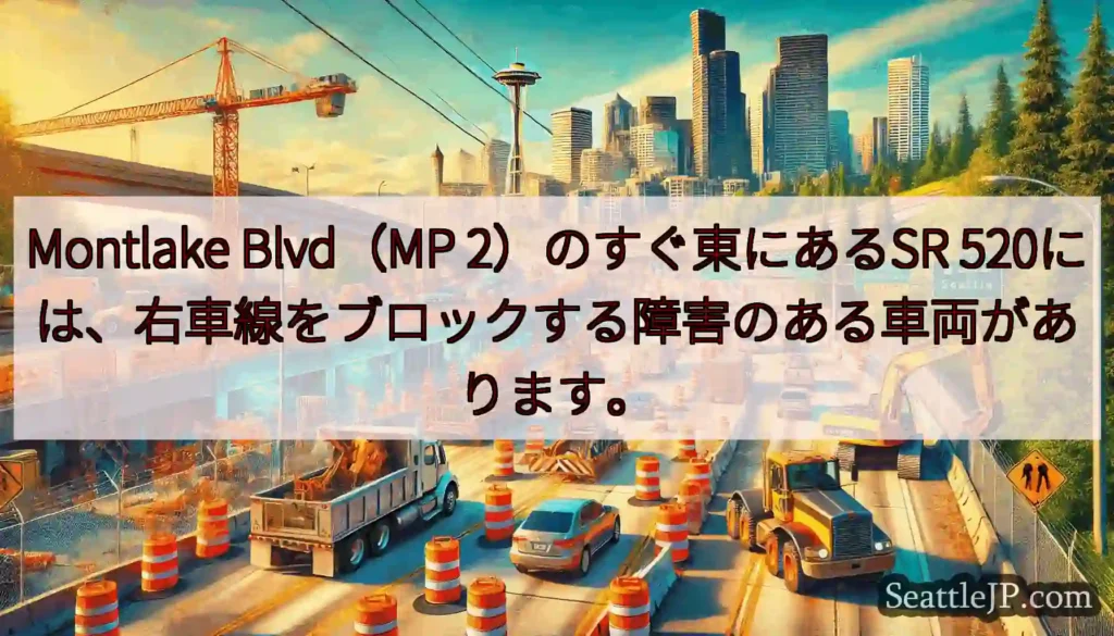 Montlake Blvd（MP 2）のすぐ東にあるSR