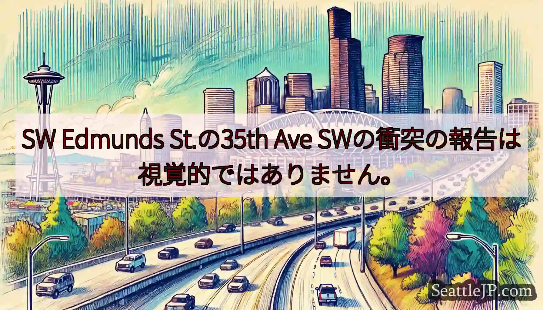 SW Edmunds St.の35th Ave SWの衝突の報告は視覚的ではありません。