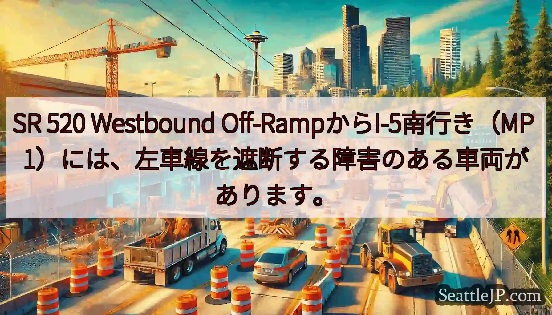 SR 520 Westbound Off-RampからI-5南行き（MP