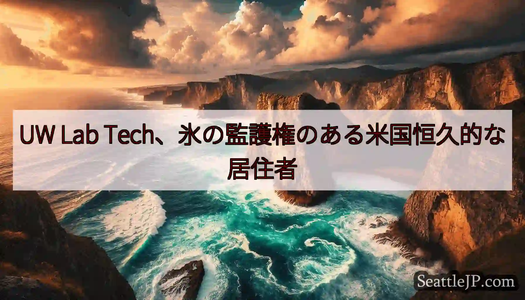UW Lab Tech、氷の監護権のある米国恒久的な居住者