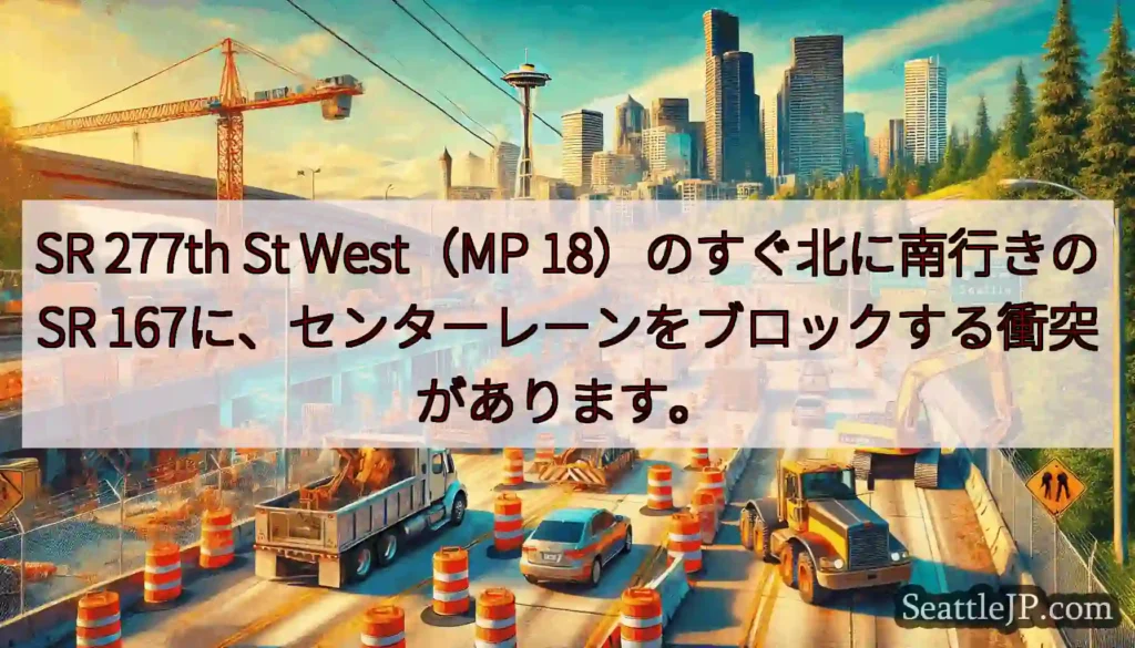 SR 277th St West（MP 18）のすぐ北に南行きのSR